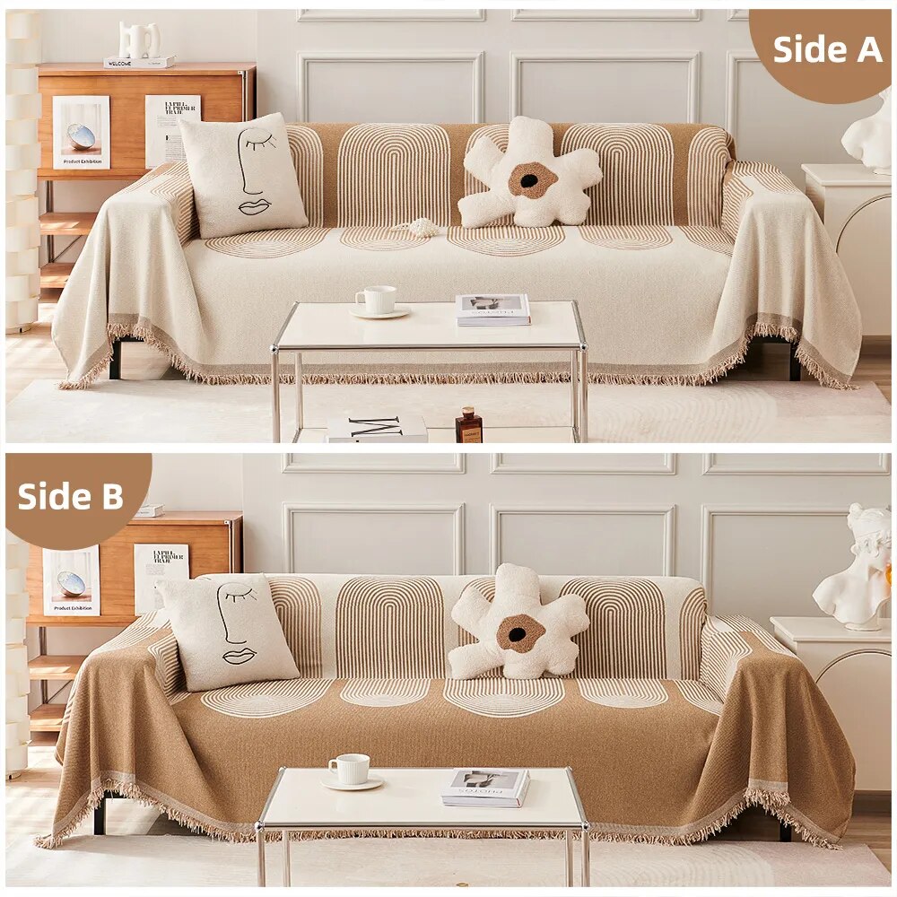 ChenilleComfort - Double Sided Chenille Sofa Cover